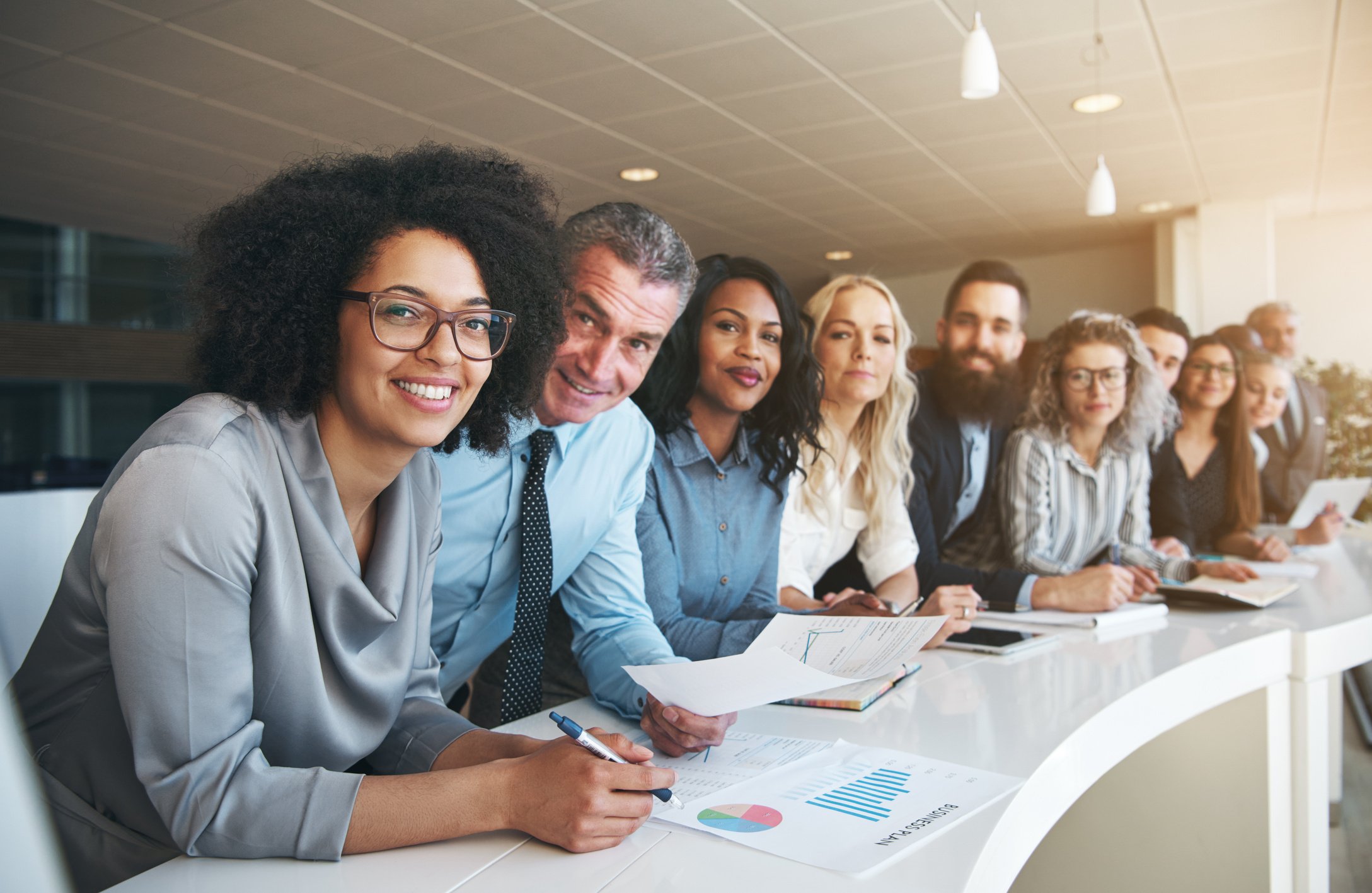 Smiling Group of Diverse Colleagues 